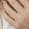 Pompeii3 Thin Wire Round Dome 10k Gold High Polished Wedding Band Stackable Ring - 4 of 4