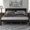 Streamdale Platform Bed Frame With Headboard, Wood Slat Support, No Box Spring Needed, Queen, Espresso - 2 of 4