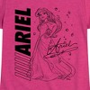 Girls' - Disney Princess - Ariel Wearing Dress Fitted Short Sleeve Graphic T-Shirt - 2 of 4