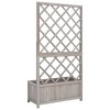 vidaXL Planter Black Solid firwood Medium Planters Planter - 4 of 4
