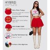 Women's Stretch Flared Mini Skirt - Super Short Skate Style in Nylon Ponte for Casual Wear Red - 2 of 4