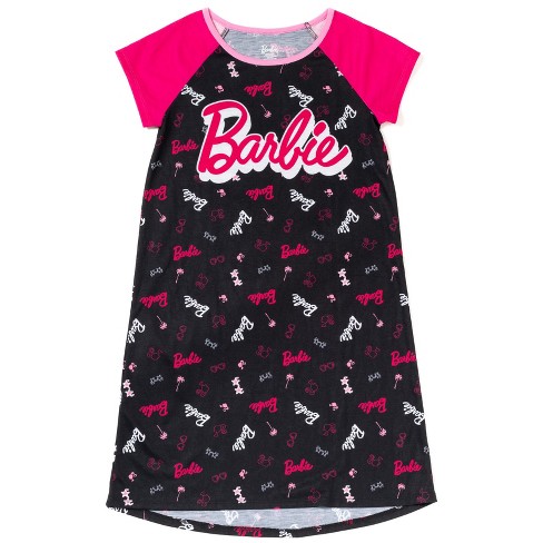 Barbie Little Girls Short Sleeve Dress Pink 7-8 : Target
