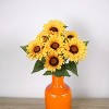 Floral Home 21" Yellow Sunflower Bush - 6-Piece - 4 of 4