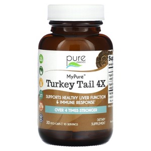 Pure Essence MyPure, Turkey Tail 4X, 30 Vegi-Caps - 1 of 4