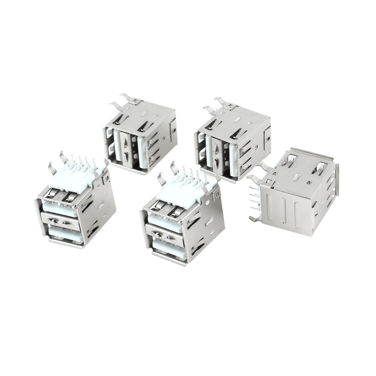 Unique Bargains USB 2.0 DIP 8-Pin Right Angle USB Jack Connector 5 Pcs - thumbnail 4