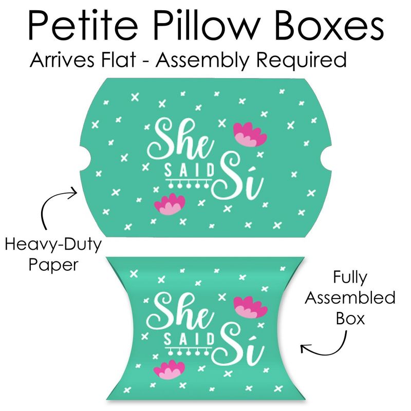 Big Dot of Happiness Final Fiesta - Favor Gift Boxes - Last Fiesta Bachelorette Party Petite Pillow Boxes - Set of 20, 5 of 8