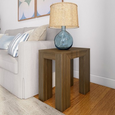 Plank+beam Modern Side Table, Solid Wood Corner Table, Rectangular End ...