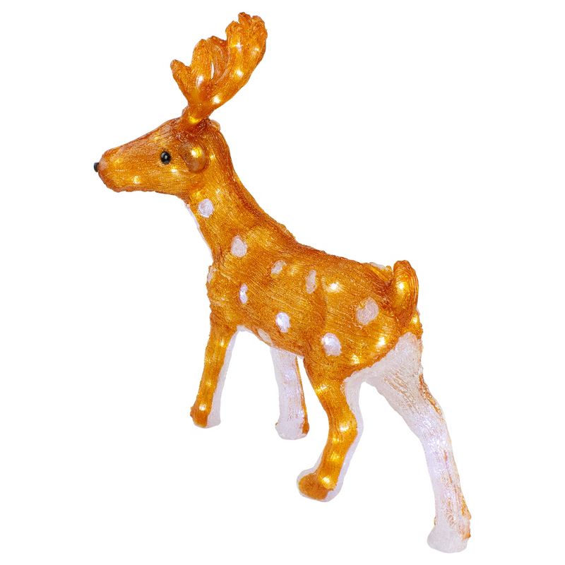 Northlight LED Lighted Commercial Grade Acrylic Mini Reindeer Outdoor Christmas Decoration - 24" - Warm White Lights, 4 of 7