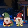 Angel Sar 2-Piece Lighted Gnome & Candy Cane Christmas Set, 80 LED Pre-lit 2D Holiday Decor for Outdoor Indoor Display - 2 of 4