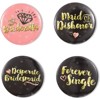 16 Pack - Bridal Party Pins - Wedding Party Buttons - Bridesmaid