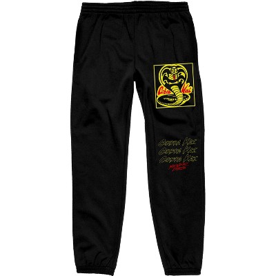 Cobra Kai Never Dies Men's Black Sweatpants