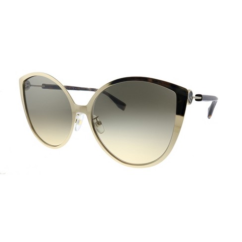 Fendi F Is Fendi Ff 0395/f/s J5g Womens Cat-eye Sunglasses Gold 60mm ...
