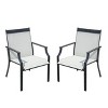 Moda Furnishings 2PCS Steel Teslin Outdoor Dining Armchairs - 3 of 4