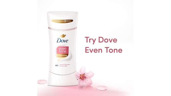 Dove Beauty Even Tone Rejuvenating Blossom 48-Hour Women&#39;s Antiperspirant &#38; Deodorant Stick - 2.6oz, 2 of 14, play video