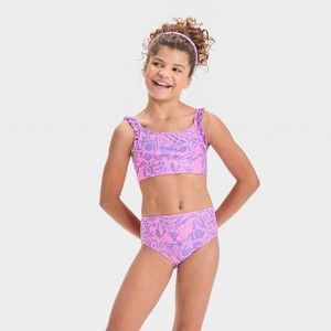 Girls' Seashell Printed Bikini Set - Cat & Jack™ Purple - 1 of 3