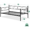 Homhougo Twin Size Daybed Frame, Metal Sofa Bed Frame, Heavy Duty Metal Slats, Day Bed for Living Room, Bedroom, Guest Room, Space Saving, Gold - 2 of 4