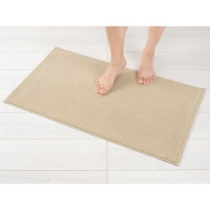 American Soft Linen 100% Cotton Turkish Bath Mat Rugs, Slip Resistant Bottom Base Bath Mats for Bathroom - 1 of 4
