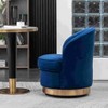 CAVINAS Velvet Swivel Accent Chair with Curved Backrest and Metal Base,Cozy Upholstered Living Room Chairs,Reading Chairs for Living Room - 3 of 4