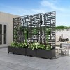 PexFix Outdoor Metal Trellis with Planter Box in Street Pattern - 2 of 4