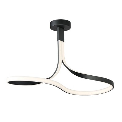 ET2 Lighting Serpentine 1 - Light Semi-Flush Mount in  Black