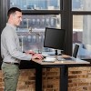 Stand Up Desk Store Crank Adjustable Height Rolling Standing Desk (Charcoal Frame/Natural Walnut Top, 56" Wide) - image 3 of 4