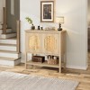 Farmhouse Console Table, Sofa Table with 2-Door, Entryway Table with Storage Shelf, Hallway Table, Coffee Bar - 4 of 4