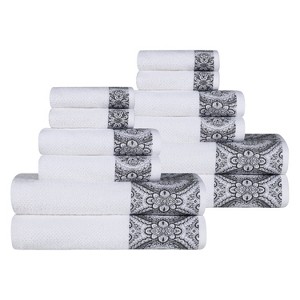 Medallion Cotton Jacquard Towel Set by Blue Nile Mills - 1 of 4