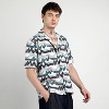 Campus Sutra Men Men's Multicolour Oversized Line Strokes Shirt - 3 of 4
