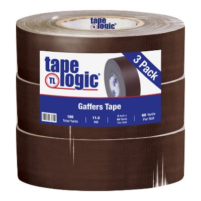 Tape Logic Gaffers Tape 11.0 Mil 2" x 60 yds. Brown 3/Case T98718BR3PK