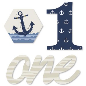 Big Dot of Happiness 1st Birthday Ahoy - Nautical - DIY Shaped First Birthday Party Cut-Outs - 24 Count - 1 of 4