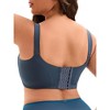 Allegra K Women's Full Coverage Wide Straps Longline Hem Wirefree Bra - 2 of 4