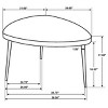 39" Modern Black Wood Coffee Table with Metal Legs, End Table Set for Living Room-3irtyhousy - 4 of 4