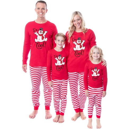 Matching Family Pajamas Festive Snowman Design