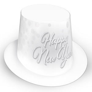 Beistle Whiteout New Year Hi-Hat, One Size Fits Most, Pack of 25 - 1 of 4