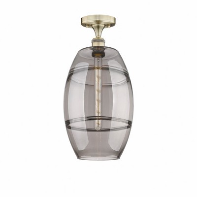 Vaz - 1 Light Semi-Flush Mount In Industrial Style-18.63 Inches Tall and 10 Inches Wide
