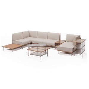 LAUSAINT HOME 10-Piece Wicker Patio Conversation Set - 1 of 4
