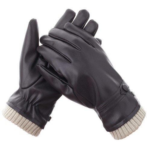 Men's Button Touchscreen Lined Winter Gloves-dark Ochre, Xx-large : Target