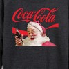 Women's - Coca-Cola - Santa Closeup Coca Cola Logo Lightweight French Terry Wide Neck Long Sleeve Shirt - 2 of 4