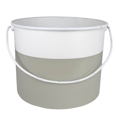 Dipped Bucket Gray Metal - Foreside Home & Garden