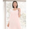 ADR Women's Cotton Nightgown Amelia Short Sleeve Lace Trim Button Up Long Vintage Night Dress Gown - 4 of 4