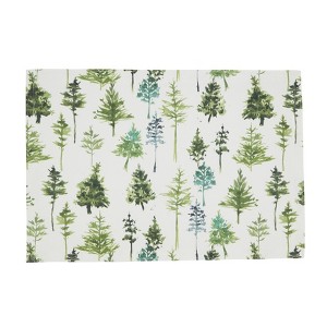 Saro Lifestyle Table Mats With Forest Trees Design (Set of 4) - 1 of 4