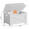 Jojoka Storage Chest, Storage Bench with Safety Hinge, Farmhouse Style Wooden Toy Chest for Entryway, - 3 of 4