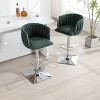 Adjustable Counter Height Barstools Set of 2,Vintage Barstools with Back and Layered Footrest,360° Swivel Boucle Barstools Set-Cuddlewood - 2 of 4
