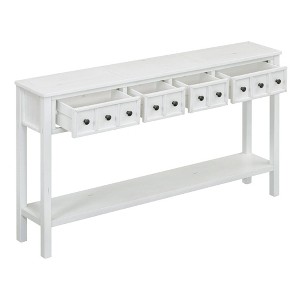 NicBex 60"Console Table with 4 Drawers Narrow Long Entryway Table with Open Shelf for Hallway,Living Room - 1 of 4