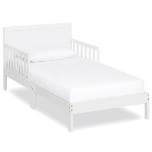 Dream On Me Brookside Toddler Bed with low-to-floor design, safety guardrails, and durable pine wood frame for a safe toddler transition - 1 of 4