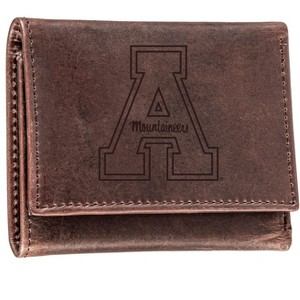 Evergreen NCAA Appalachian State Mountaineers Brown Leather Trifold Wallet Officially Licensed with Gift Box - 1 of 1