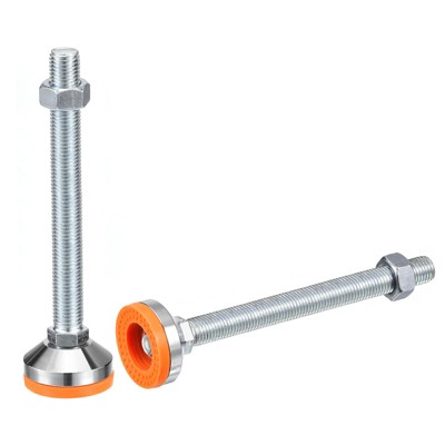 Unique Bargains Carbon Steel Non-Skid Adjustable Furniture Table Feet Leveling Feet 2 Pcs