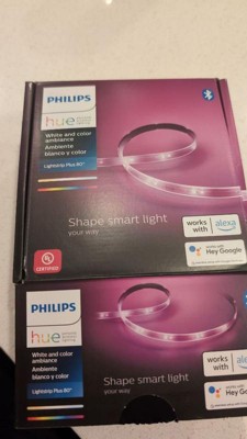  Philips Hue Indoor 6-Foot Smart LED Light Strip Plus Base Kit -  Color-Changing Single Color Effect - 1 Pack - Control with Hue App - Works  with Alexa, Google Assistant and Apple HomeKit