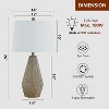 Maxax Rustic Wood Resin Table Lamps, Modern Desk Lamps with White Fabric Shade for Bedroom, Living Room, Farmhouse Decor£¬3-Way 100W E26 Base, - 3 of 4
