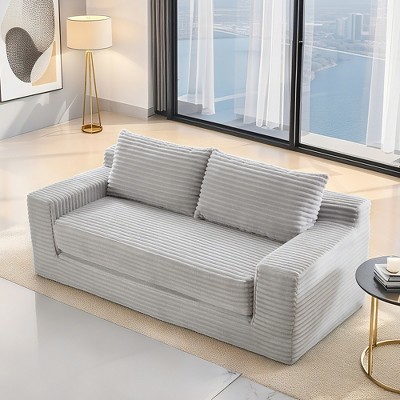 Lycvki Convertible 2-in-1 Design Sofa with Memory Foam and Steel Frame